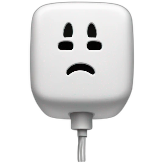 A sad electrical plug emoji