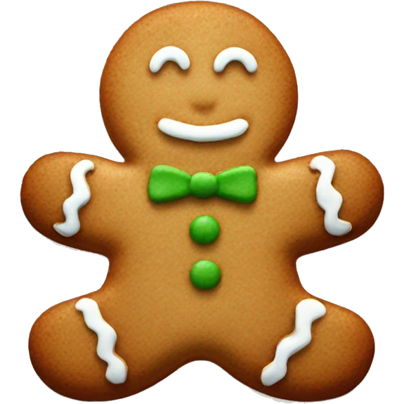 Cute gingerbread man cookie emoji