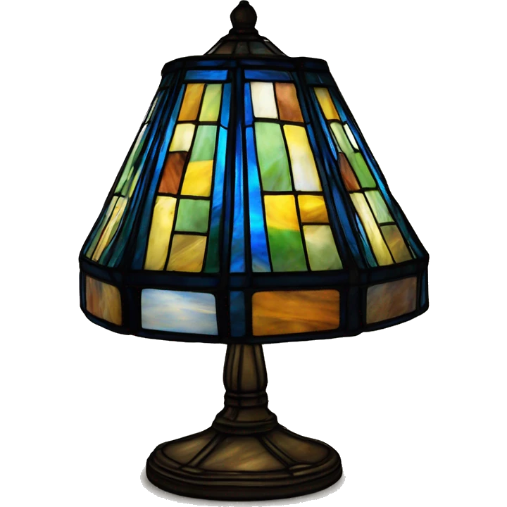 stained glass tavern table lamp emoji