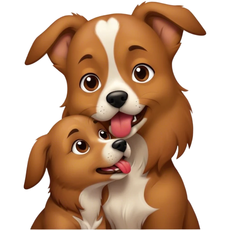 Dog licking human emoji