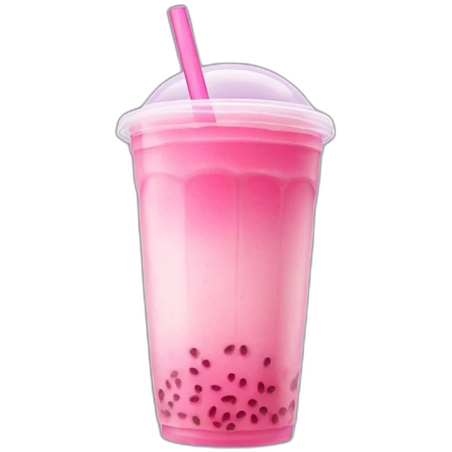 pink bubble tea emoji