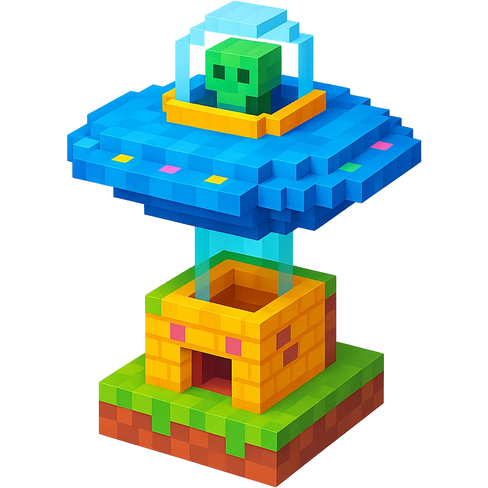 UFO plate with a secret base below emoji