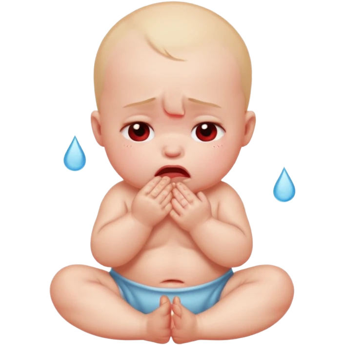 crying baby sittinh emoji