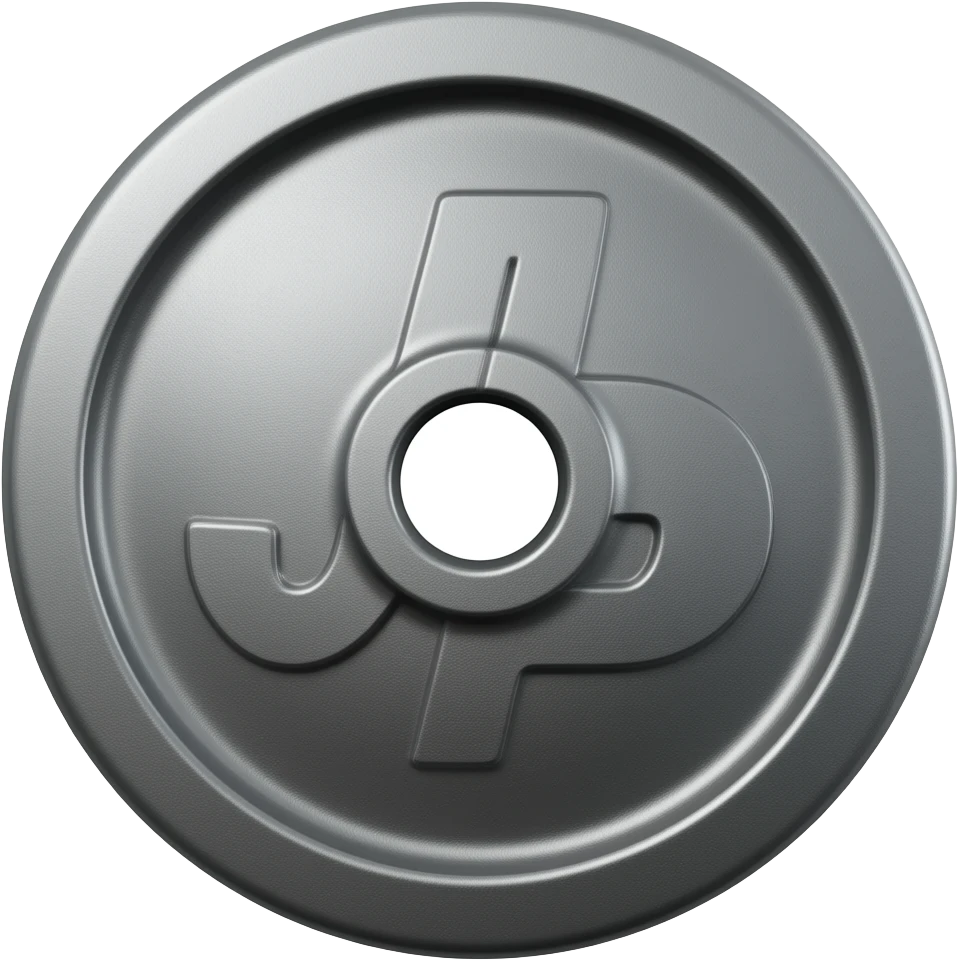 A 1-ton iron weight featuring the JavaScript logo emoji