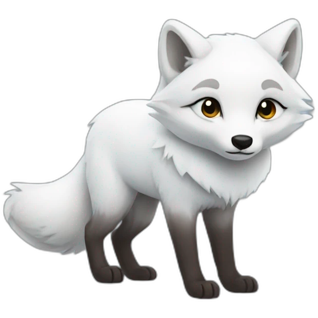 arctic fox full body emoji