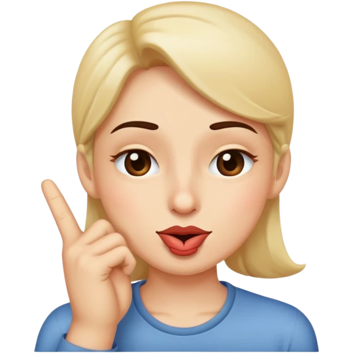 Winking with a shhhh emoji