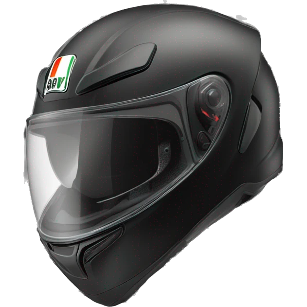 black AGV bike helmet emoji