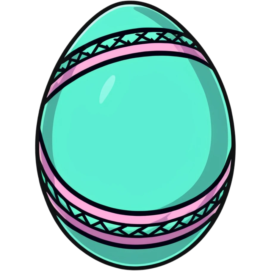 Beautifully decorated Easter egg emoji