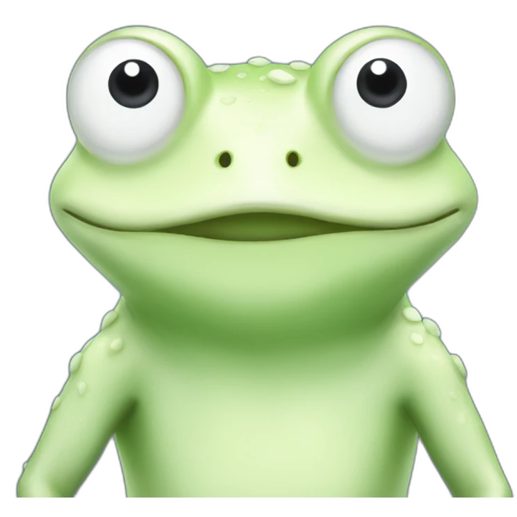 frog in whiteout emoji