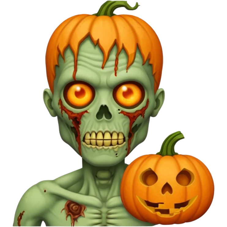 zombie with pumpkin  emoji
