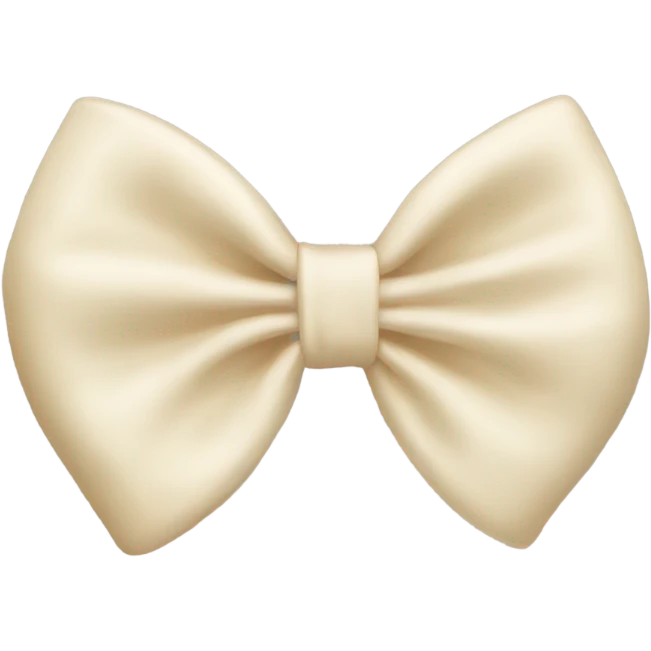 cream bow  emoji