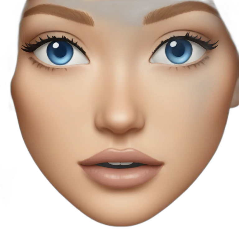 gigi hadid, blue eyes emoji