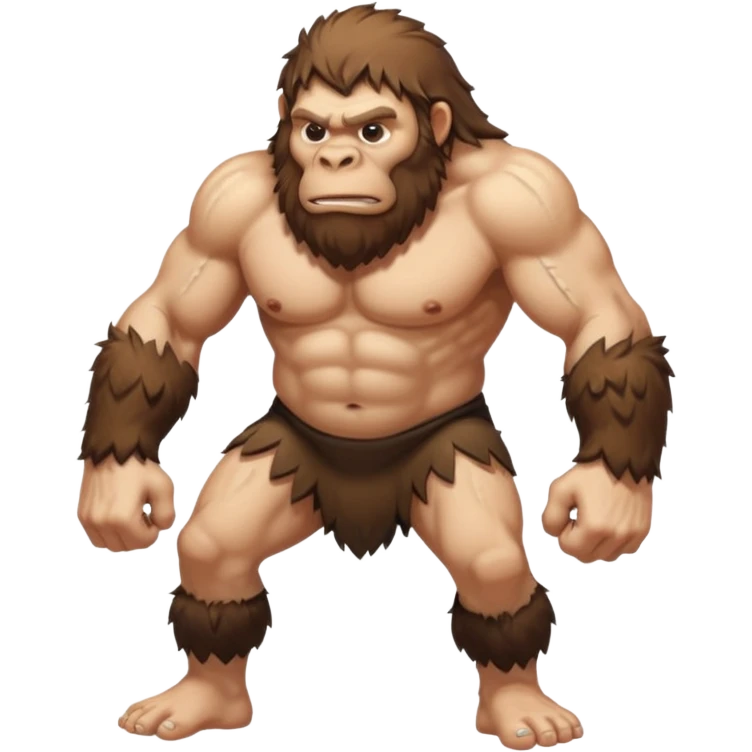 Can you make a emoji of a Neanderthal  with his knuckles dragging on the ground? emoji