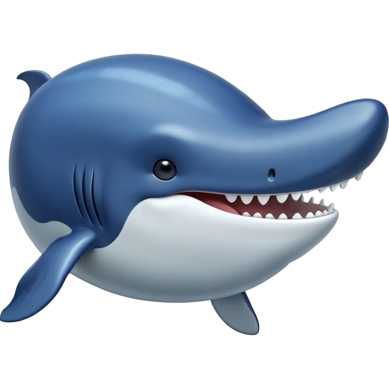 Meme-Worthy Singing Humpback Whale Portrait Emoji, Mouth open wide in a dramatic, melodious pose, showcasing a deep blue-gray body with barnacle accents and an expressive, soulful gaze, Simplified yet artistically graceful features, highly detailed, glowing with a soft, magical marine aura, high shine, enchanting and full of life, stylized with an air of deep-sea wonder, soft glowing outline, capturing the essence of a majestic humpback whale mid-song, resonating with the beauty of the ocean's ancient melodies! emoji