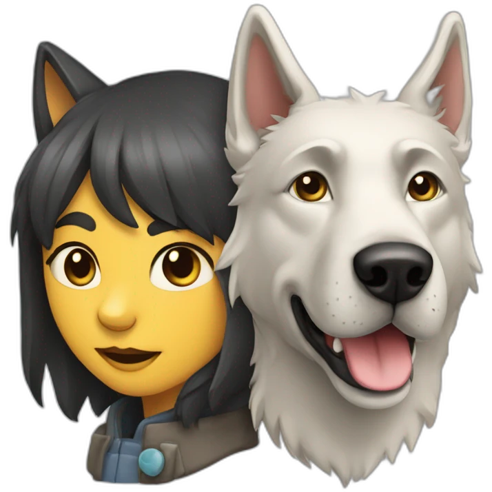 loup et chien emoji
