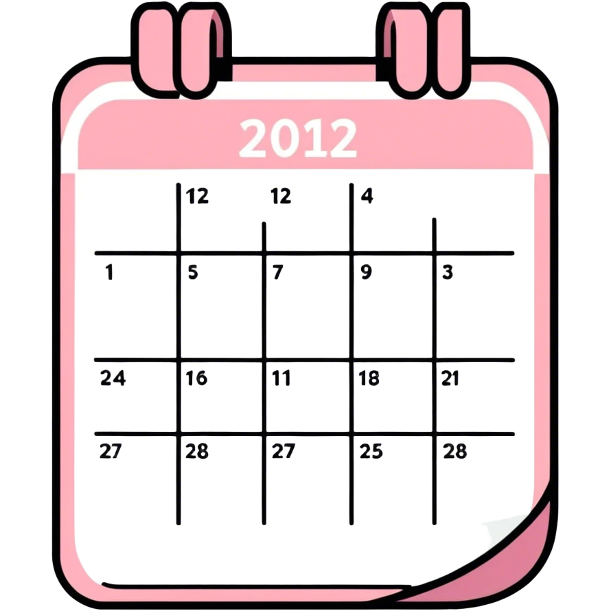 pink calendar emoji