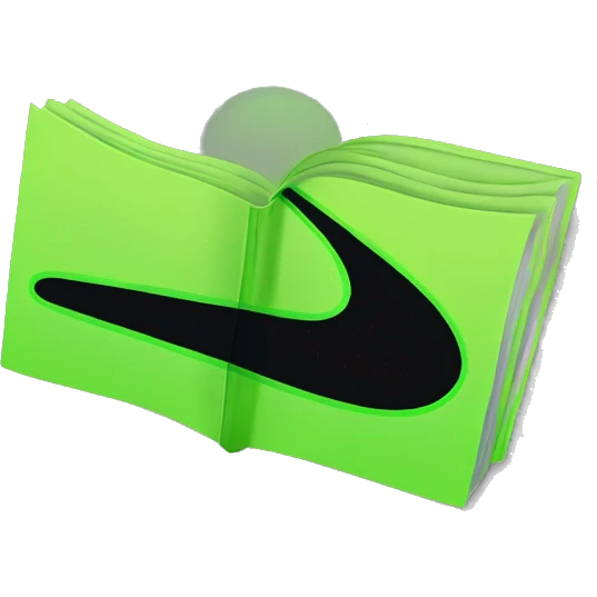 nike swoosh neon green book emoji