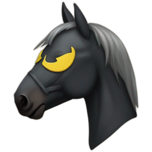 horse dressed as batman emoji