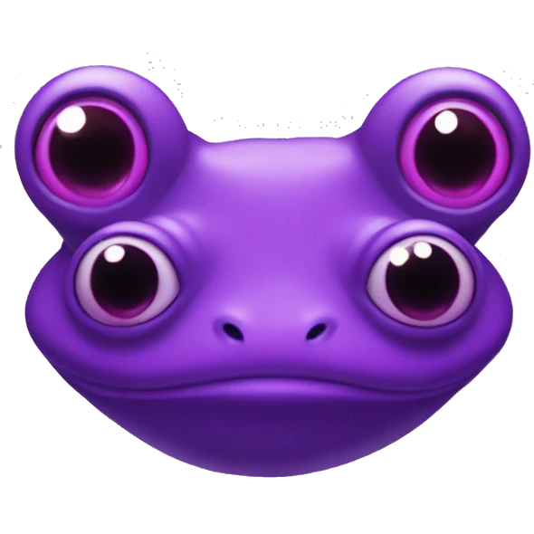 purple frog heart eyes emoji