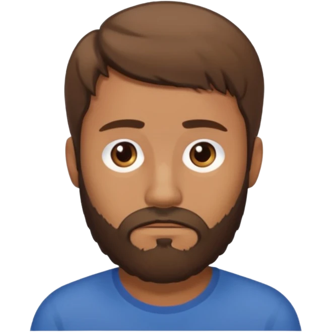 Brown haired man with brown beard missing a blonde haired woman emoji