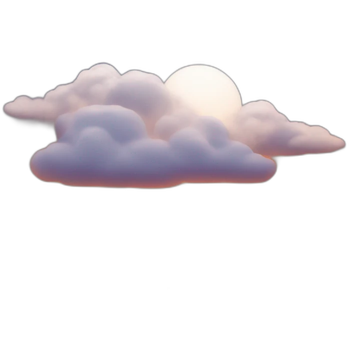 orange sunset with white clouds emoji