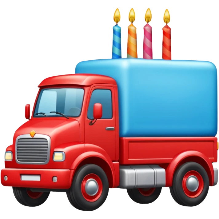 Happy birthday truck emoji