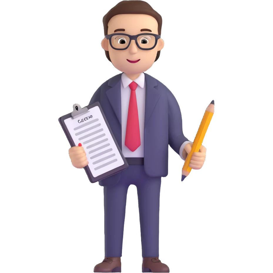 accountant with ledger and pencil emoji