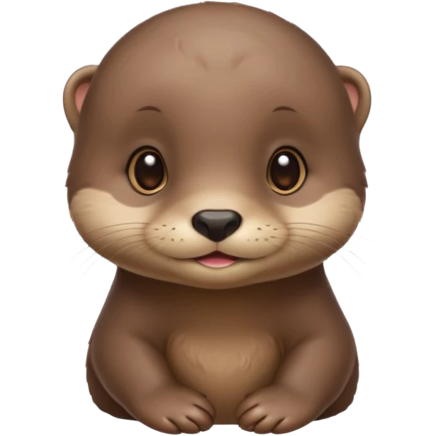 The face of a cute baby otter (little cheeks, not much hair) emoji