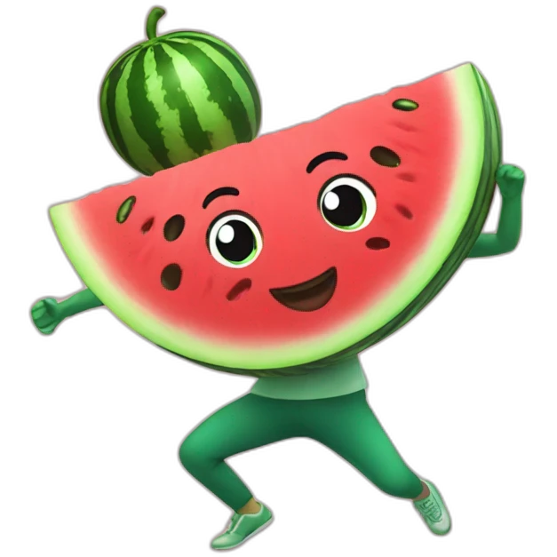 Watermelon dancing emoji