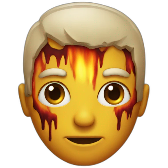 burned head guy emoji