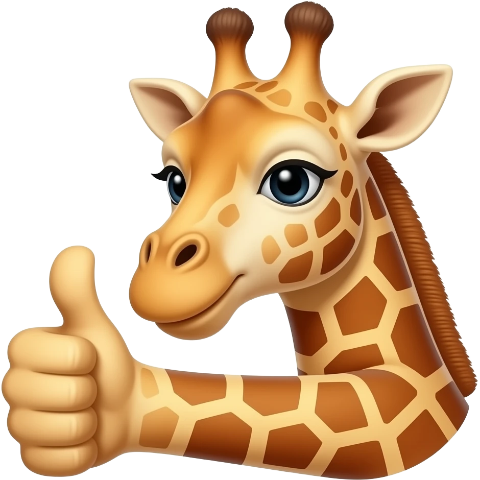 Giraffe Kopf Daumen hoch emoji