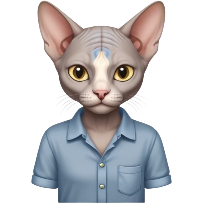 sfenks cat with shirt  emoji