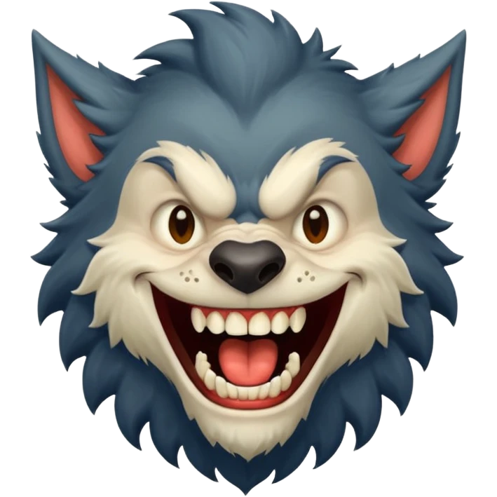 Werewolf laughing emoji