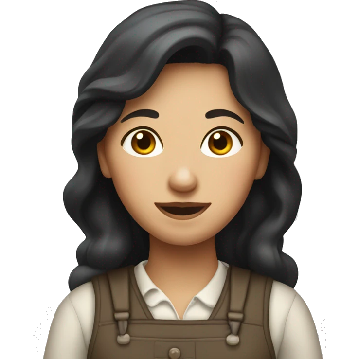 farm lady with dark hair emoji
