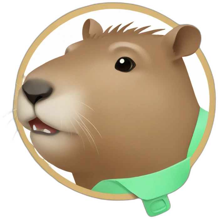 capybara with disk emoji