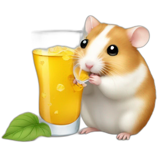 Hamster drinking emoji