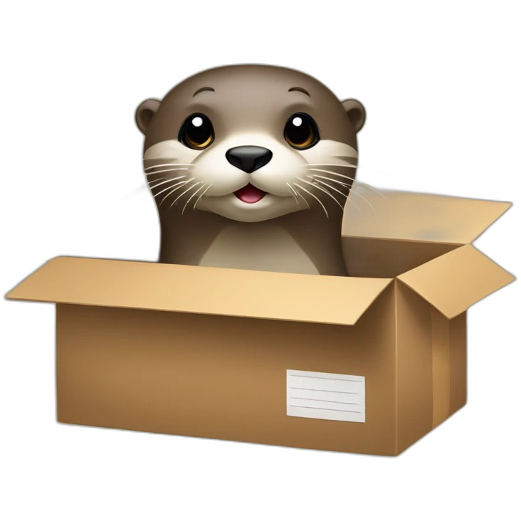 otter with shoe box emoji
