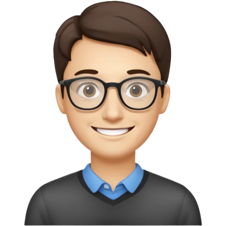 tech lead with glasses thin body emoji
