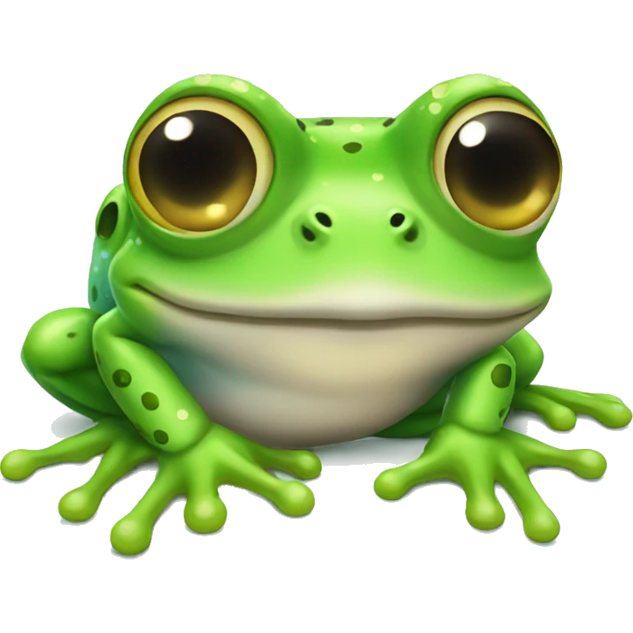 Trippy frog in love emoji
