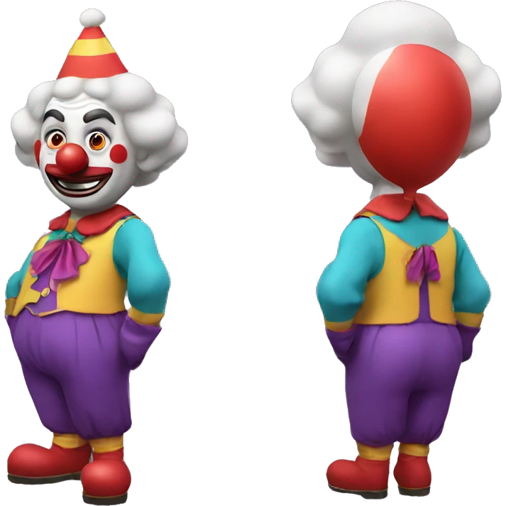 Clown with a large tush emoji