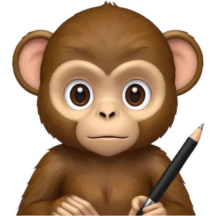Monkey with pen emoji