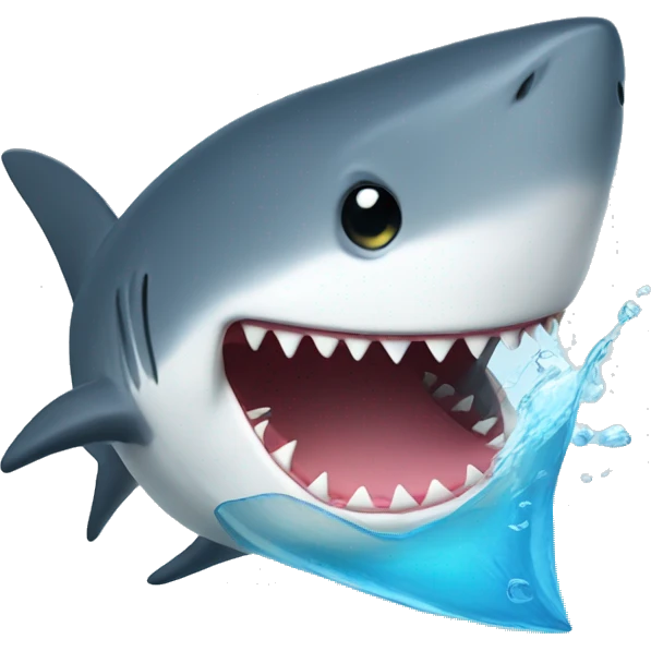 i love you shark emoji