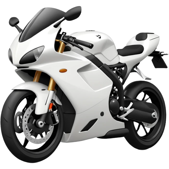 White  naked sport bike emoji