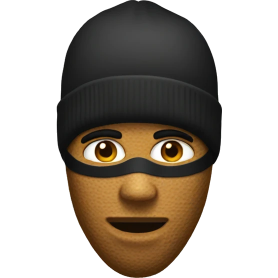 Ski mask wearing guy emoji