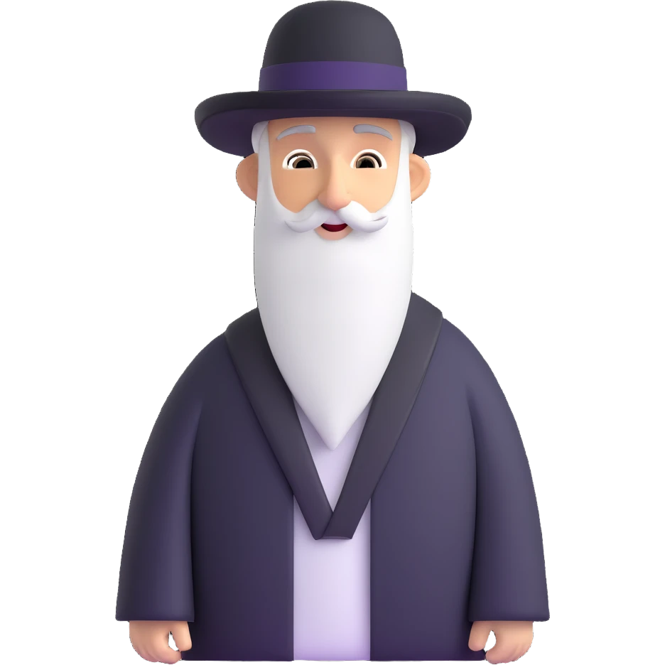 Jewish rabbi with traditional attire emoji