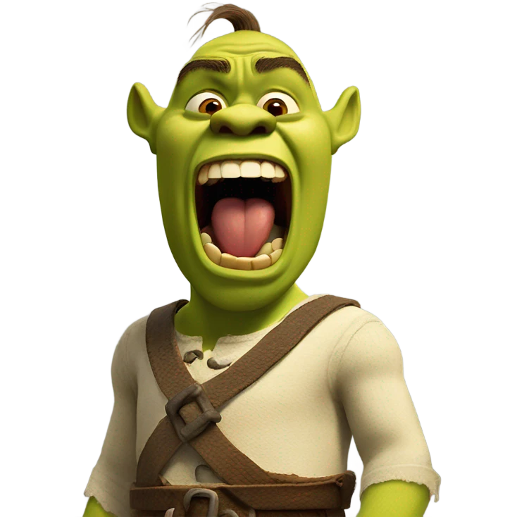 shrek screaming emoji