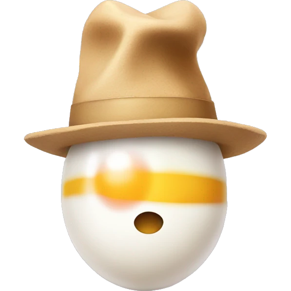 Egg with hat emoji