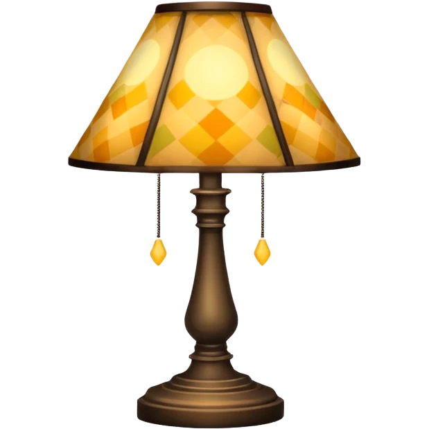 patterned lamp emoji