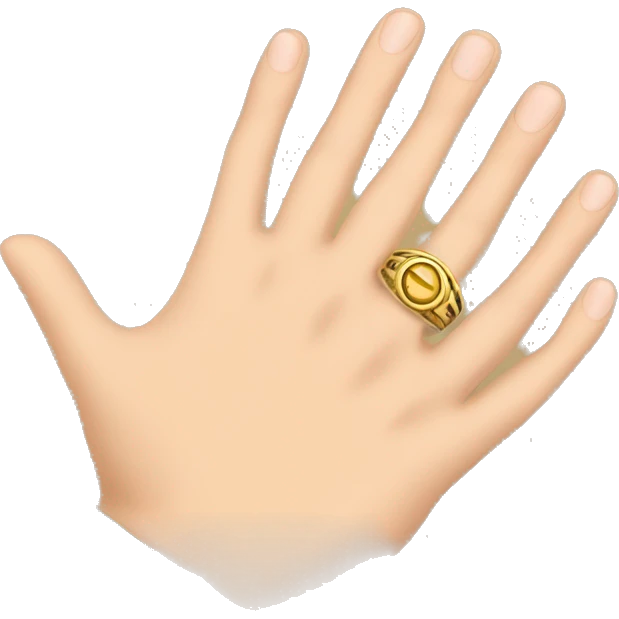 hand with ring emoji