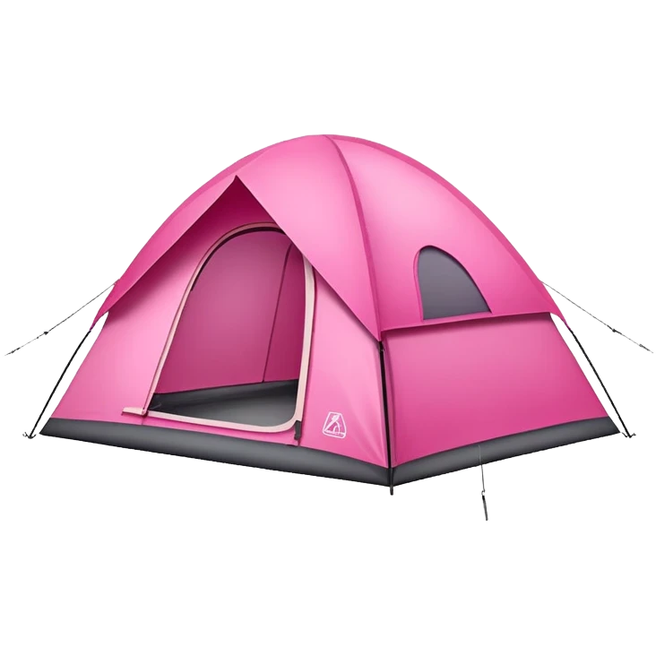 Pink camping tent emoji